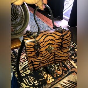 Patricia Nash Animal Print Satchel Cross Body Bag